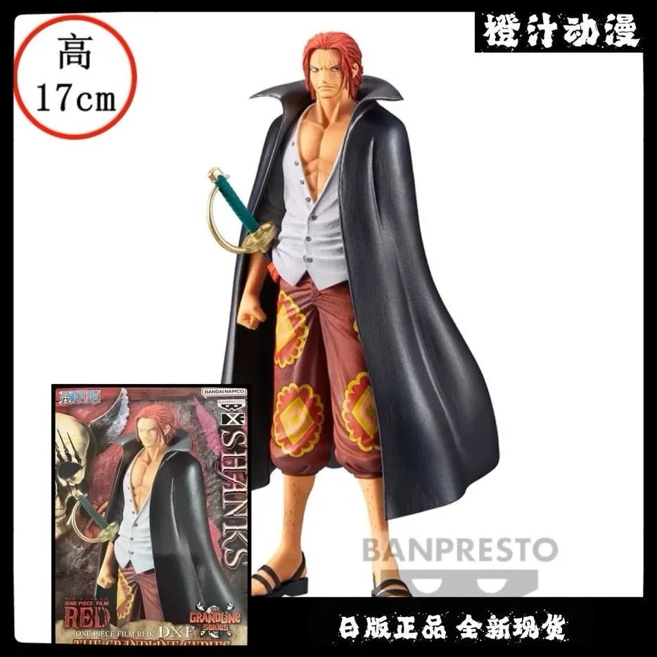 Anime Original Bandai ONE PIECE Shanks Anime Action Figures Collection Ornaments Figure Toys Birthday Gift 17cm