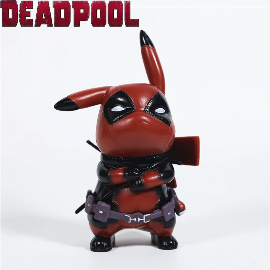 12cm Pokemon Anime Figure PVC Pikachu Cosplay Deadpool Cartoon Action Figures Kawaii Model Collection Ornaments Kids Toys Gift