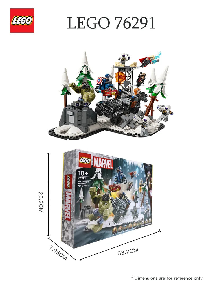 LEGO 76291 Marvel The Avengers Assemble: Age of Ultron Buildable Super Hero Playset for Kids,8 Minifigures and Large Hulk Figure