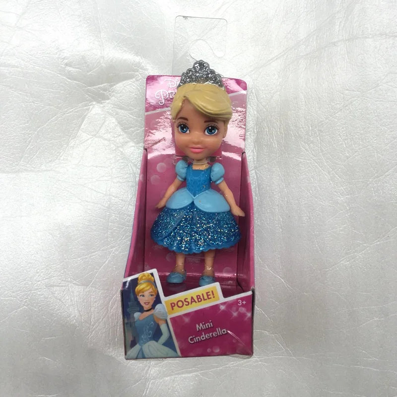 New Hot Disney Princess Miniature Doll Model Rapunzel Ariel Snow White Poseable Cute Anime Action Figure Model Frozen Gift Toy
