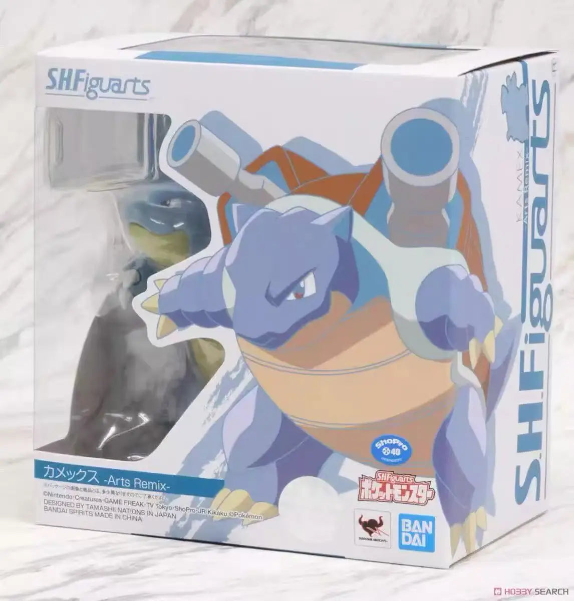 In Stock Original BANDAI S.H.Figuarts Pokemon Shf Blastoise Arts Remix Anime Characters Garage Kit Collectible Action Figure