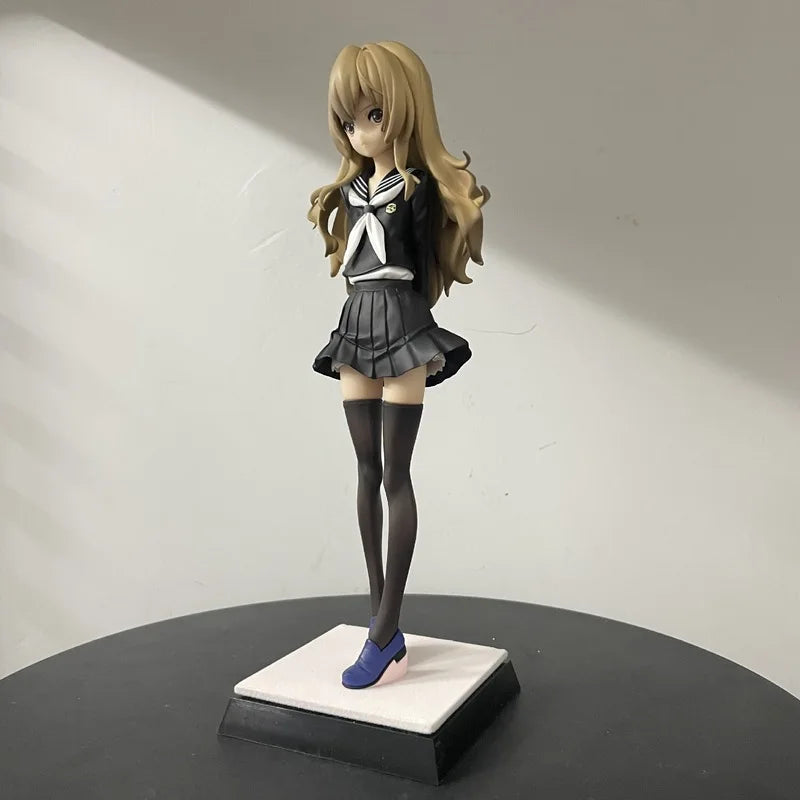 25cm Tiger×Dragon! Aisaka Taiga School Uniform Anime Girl Figure Model Statue Collection Desktop Decoration Ornament Toys Gifts
