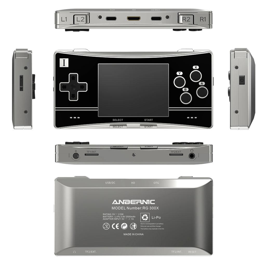 ANBERNIC RG300X Handled Game Console Portable Game Console with 64G TF Card Pre-Installed 5000 Classic Games Retro Game Console