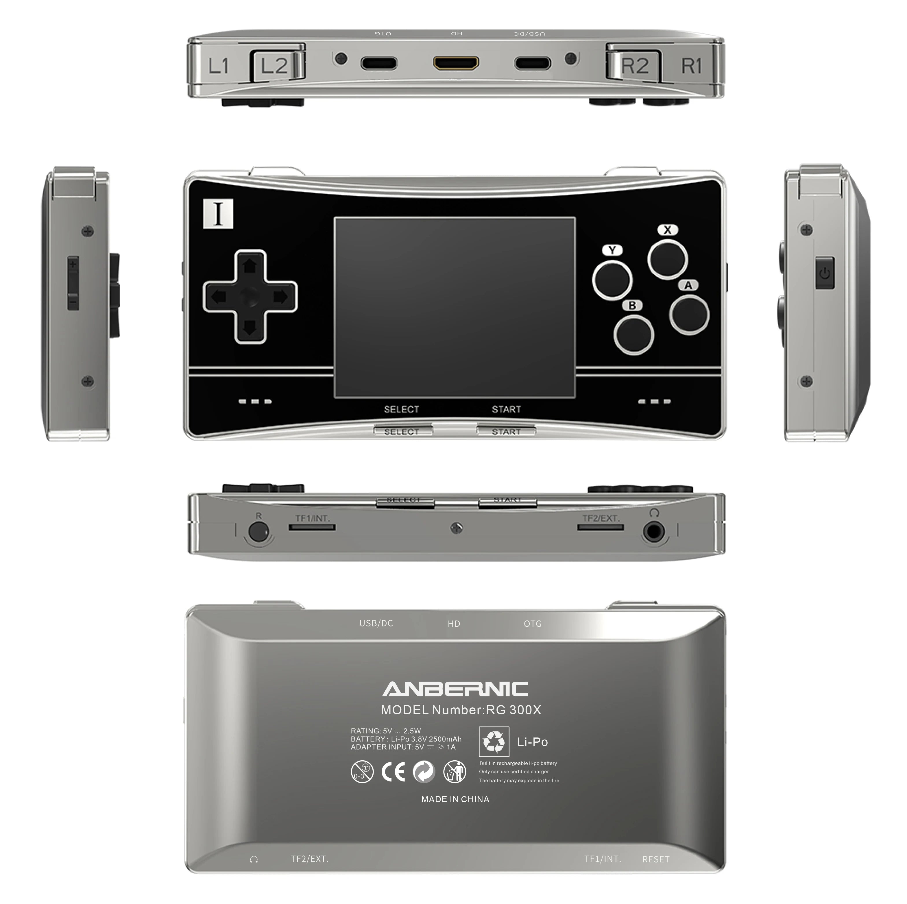 ANBERNIC RG300X Handled Game Console Portable Game Console with 64G TF Card Pre-Installed 5000 Classic Games Retro Game Console