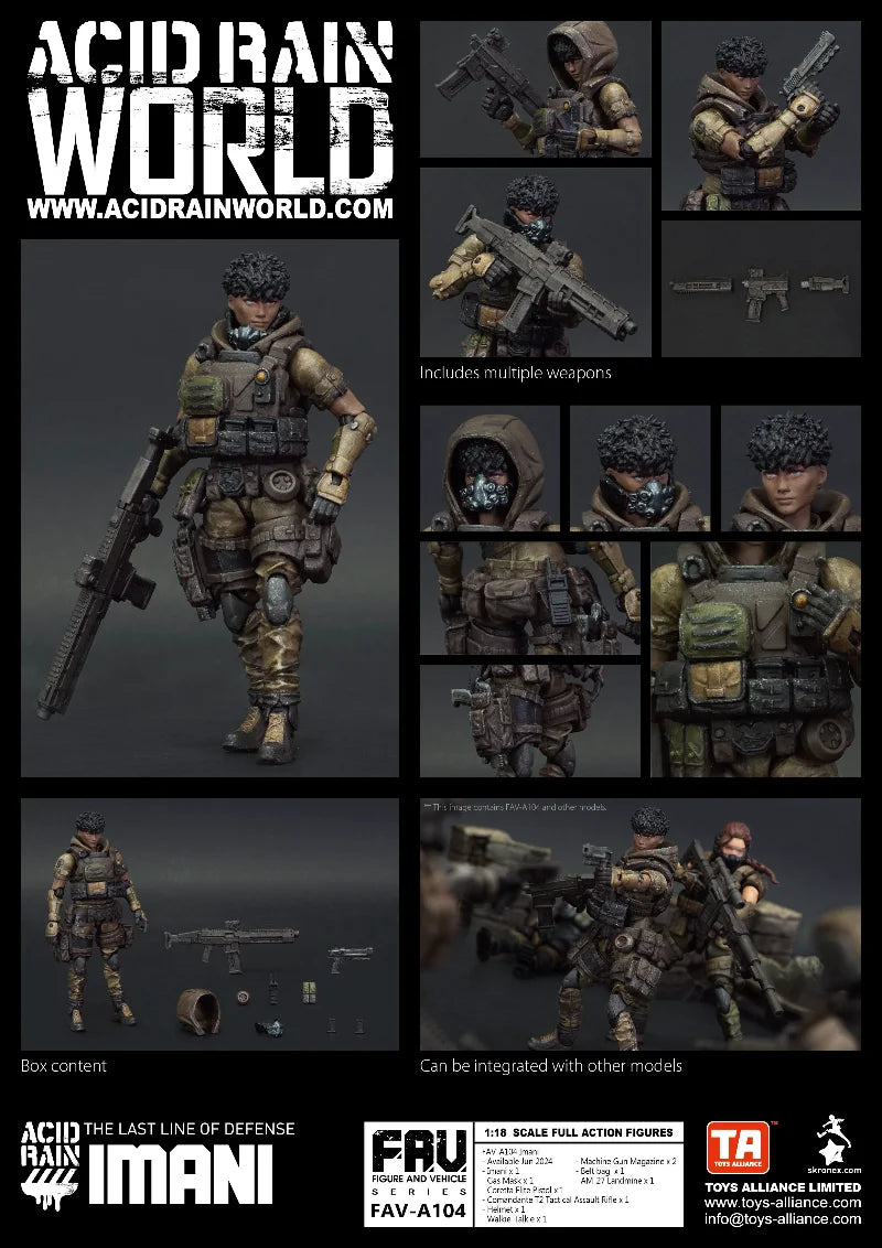 In Stock Original Acid Rain War Unit 88 FAV-A103 FAVA103 Sand Ankylosaurus RV6s A104 Imani 3.75 Inches 1:18 Toy Collection Gift