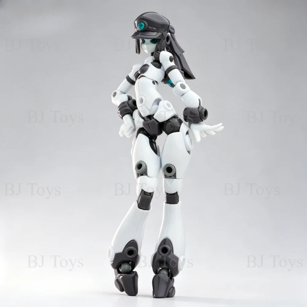 Quankai Gene Interference 2.0 Female Mecha Body, Ultra-Articulated Buildable Action Figure with Interchangeable Head Hand Parts