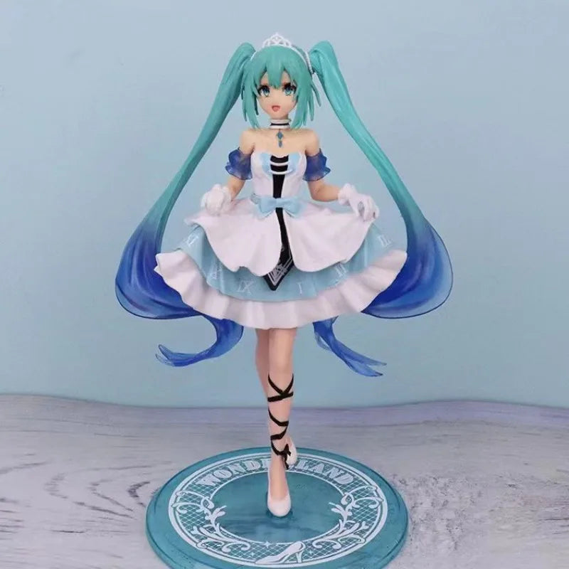 Bandai Anime Figure Cinderella HATSUNE MIKU Doll Action Fairy Tale Fairyland Desktop Ornaments Model Decoration Gifts Animation