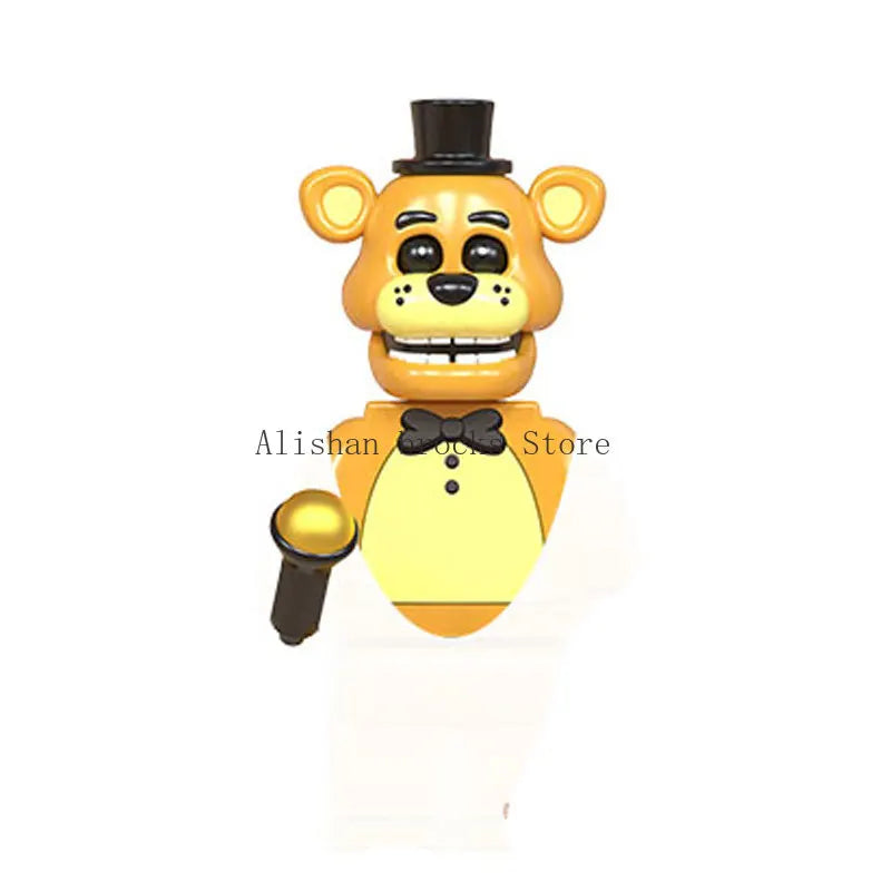 FNAF Five Nights Freddyed Building Blocks bricks Nightmare In Stock Chica Animals Bear Fox Duck Rabbit Model PVC Action Figure