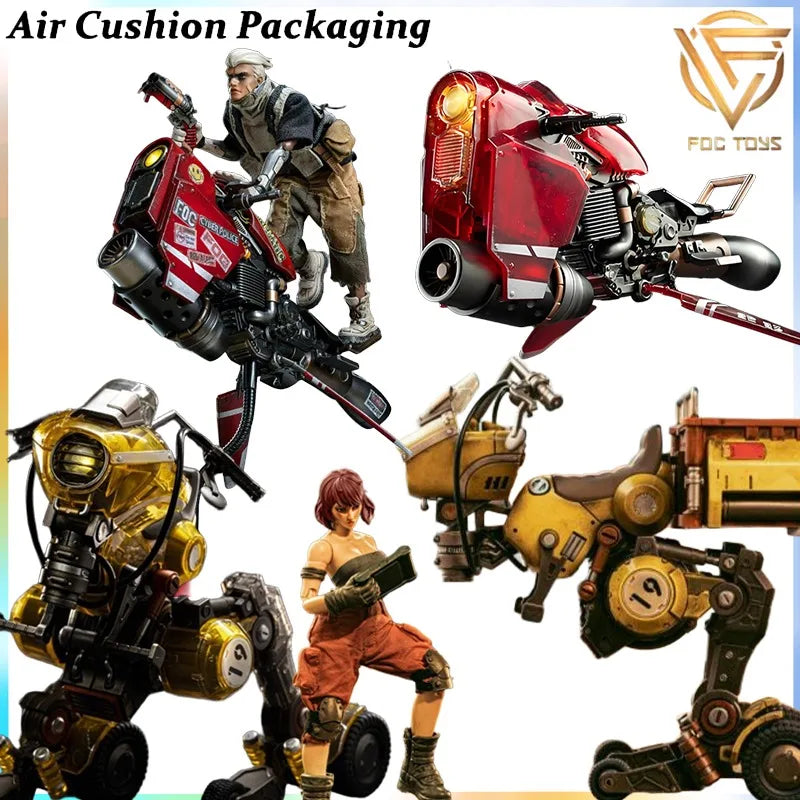 FOG TOYS Genuine Alphabet Series Cyberpunk Wasteland Motorcycle Spaceship Battle Girl 1/12 Series Action Figures Model Toys Gift