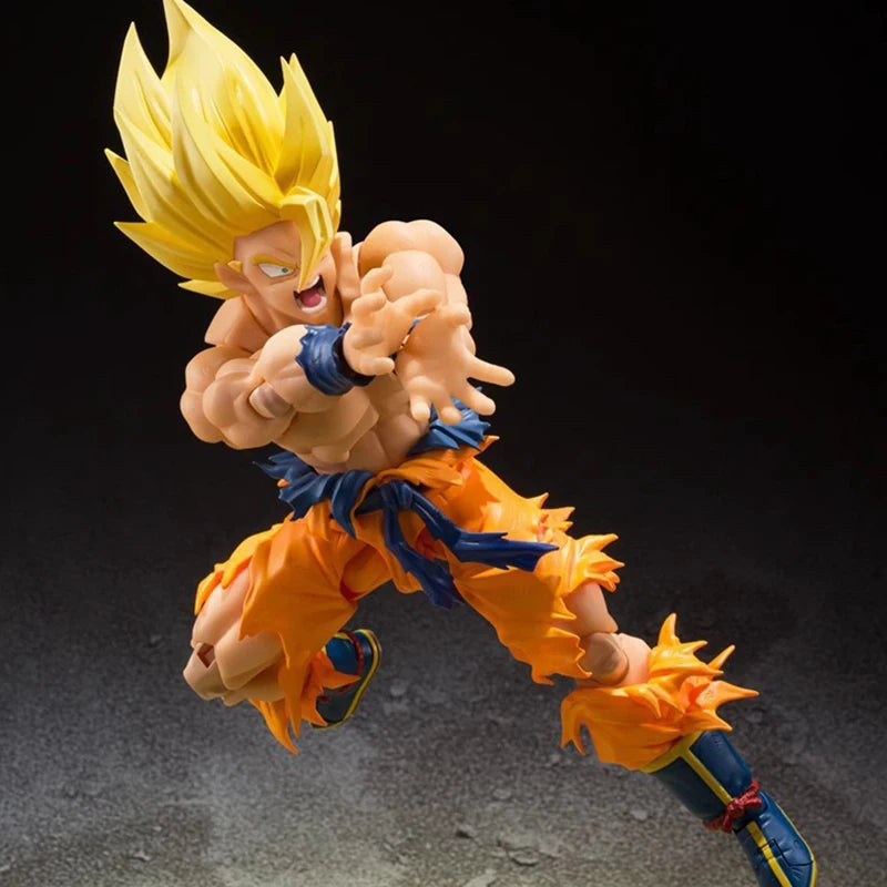 Shf Dragon Ball Z Son Goku Легендарна екшън фигурка PVC подвижна колекция Аниме 17см Супер Саян Какарото фигурка Модел играчки