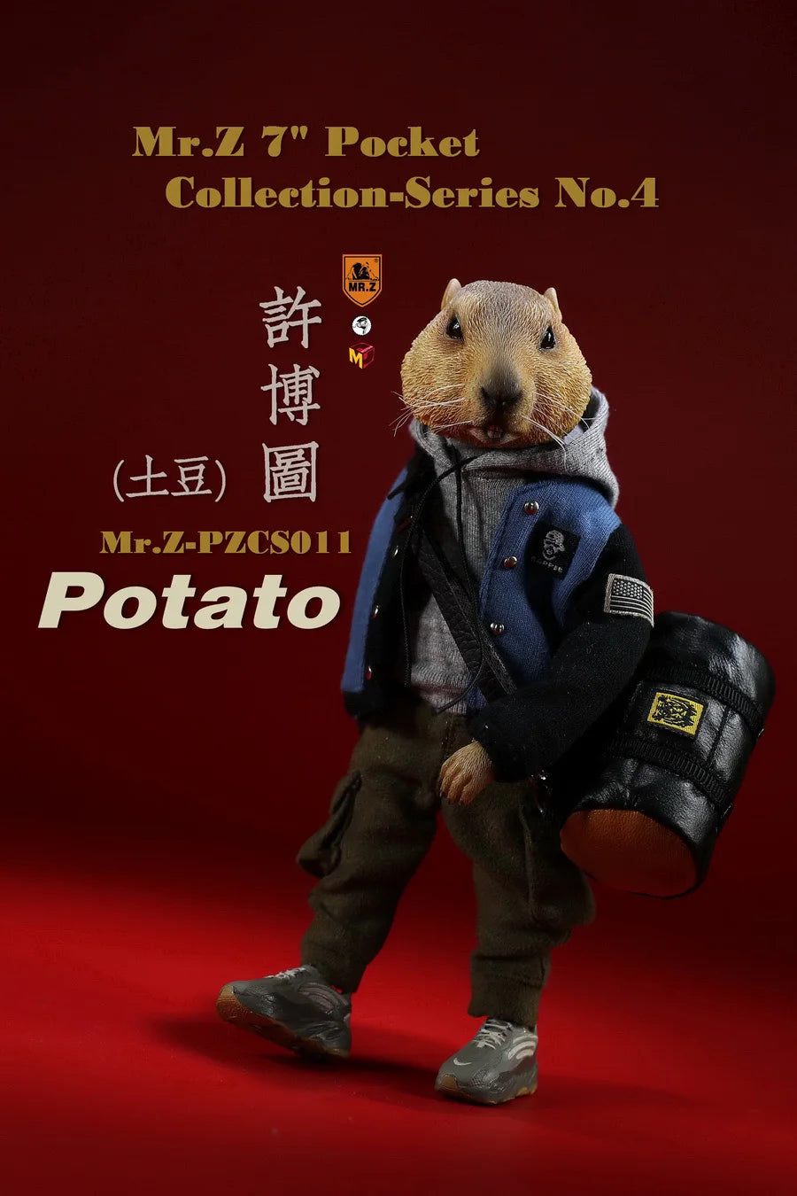Mr. Z Pocket 7Inch Cool Mouse Movable Dolls Cute Animal Simulation Model Collection Doll House Car Accessory Toys