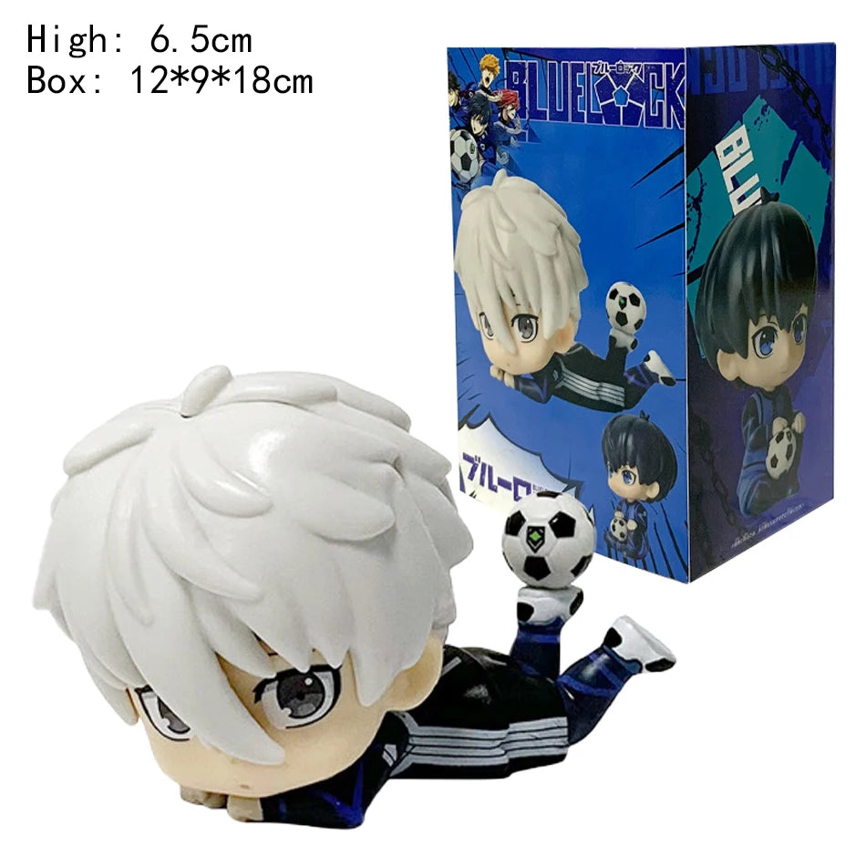 Anime Football Blue Lock lIsagi Yoichi Nagi Seishiro Cosplay Cartoon Standing Sign Figurine Ornament Figures Model Kits Gift