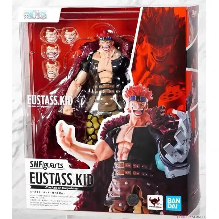 Bandai Original S.H.Figuarts SHF ONE PIECE EUSTASS.KID Luffy Law Anime Action Figure Finished Model Kit Toy Gifts for Children