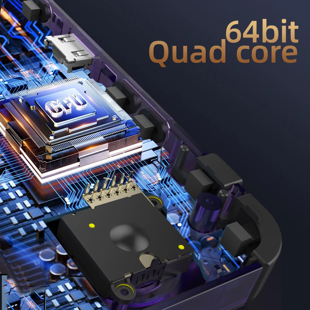 New R36H Game Console R36S Horizontal Retro Handheld Consolas Open Source Portable Pocket Video Player 64GB 3.5 Inch Boys Gifts