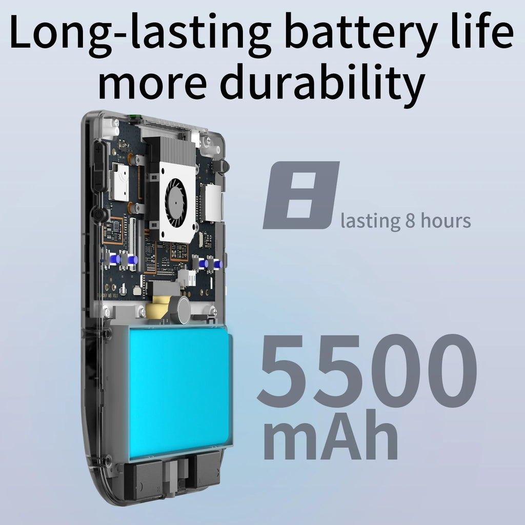 Anbernic RG 406V Retro-Handheld-Spielkonsole mit 4"-IPS-Multitouch-Display, WLAN, RGB-Beleuchtung, 3D-Hall-Joystick und 5500-mAh-Akku.