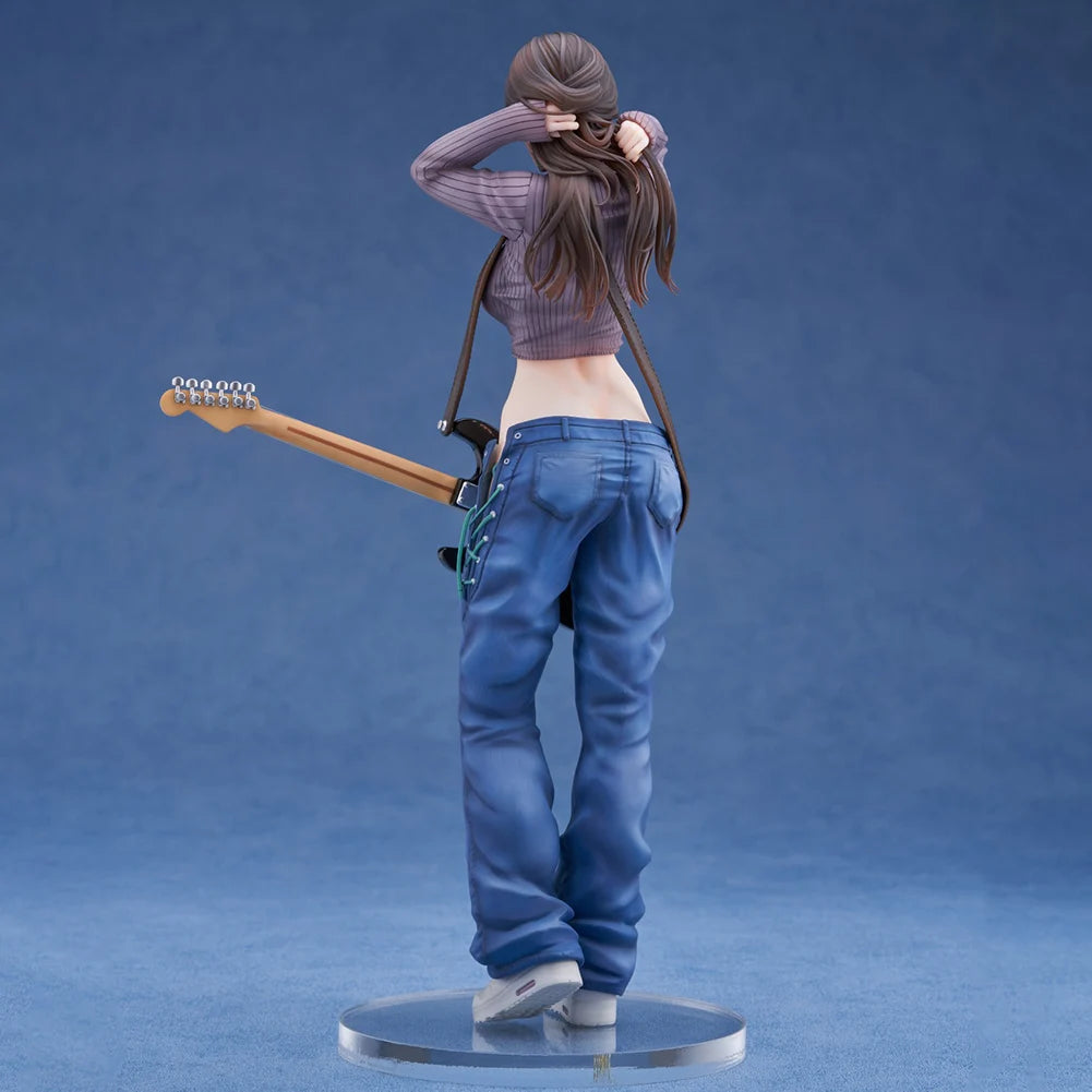 22CM Guitar MeiMei Cool Cowboy Music Girl Doll Collection Standing Action Figure Anime Figure Toy Game Collectible Model Gifts