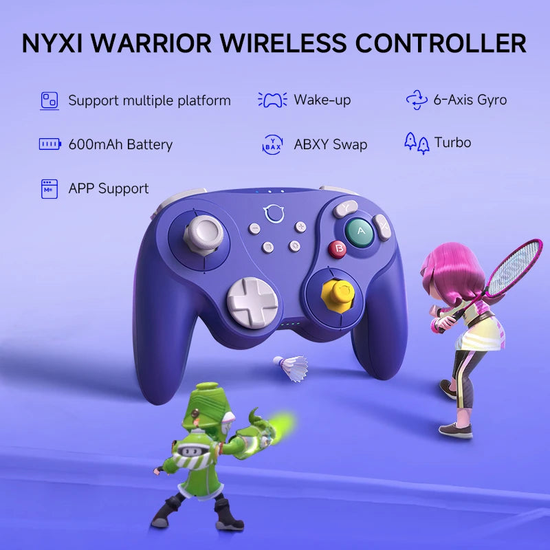 NYXI Warrior Wireless Switch Controller Purple Lite Version For PC Android