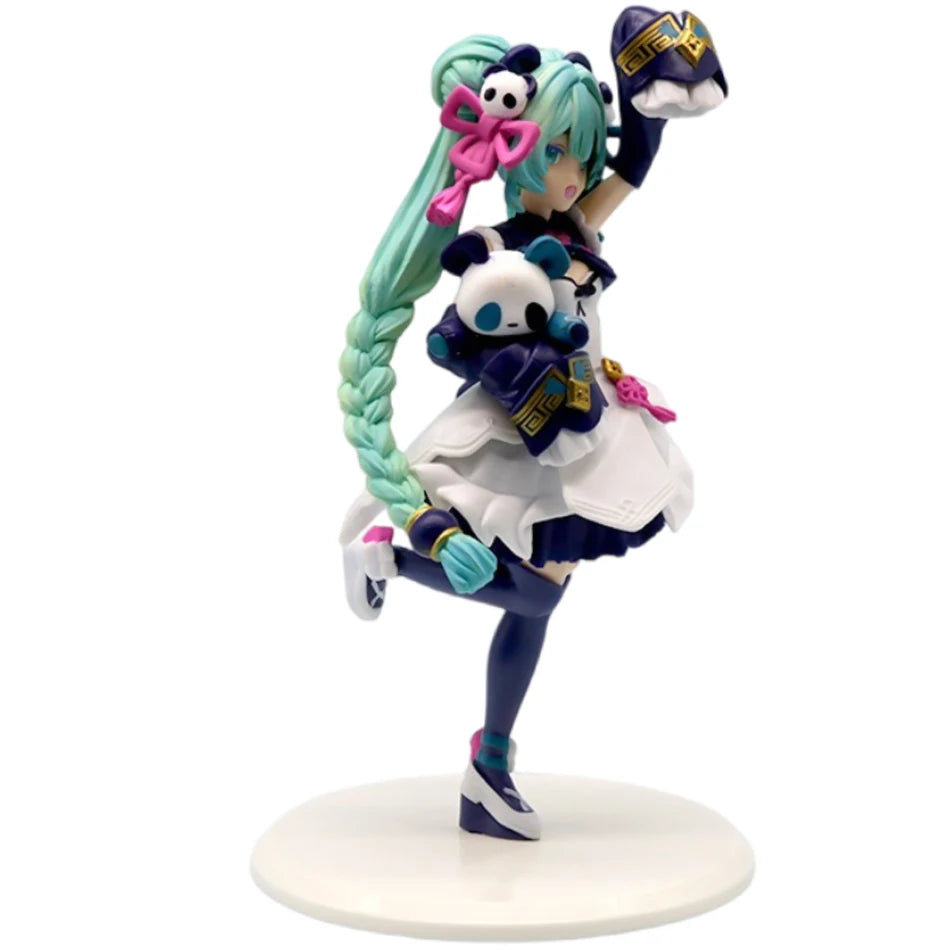 18 см Аниме Хацуне Мику X Cinnamoroll Фигура панда серия Сладка статуя PVC Модел Кукла Играчка Детски Рожден Ден Коледен Подарък