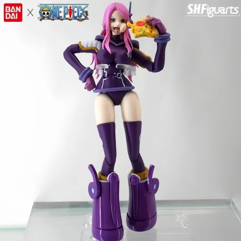 Genuine Bandai One Piece S.H.Figuarts Shf Jewelry Bonney Future Island Egghead Luffy Anime Action Figures Models Pvc Toys Gift