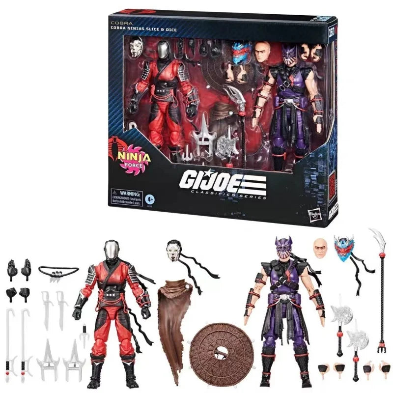 In Stock G.I. Joe GI Joe Classified Series 6" 160 Ninja Force Cobra Ninjas Slice & Dice 2pc Action Figure Model Toy Hobby Gift