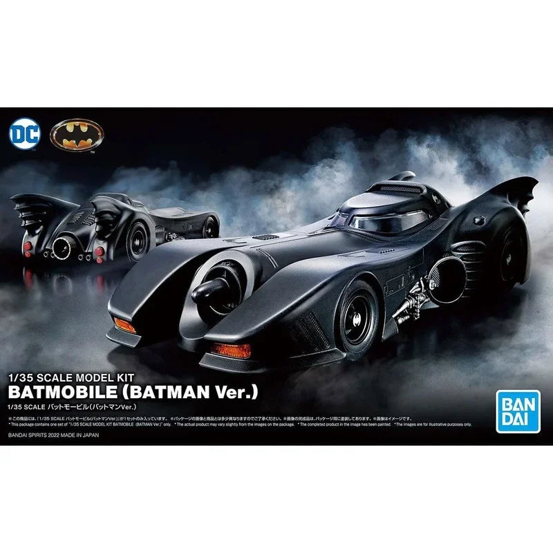 Bandai Original  Anime Figure Batman SCALE 1/35 DC BATMOBILE BATMAN VER Action Figures Collectible Ornaments Toys Gifts for Kids