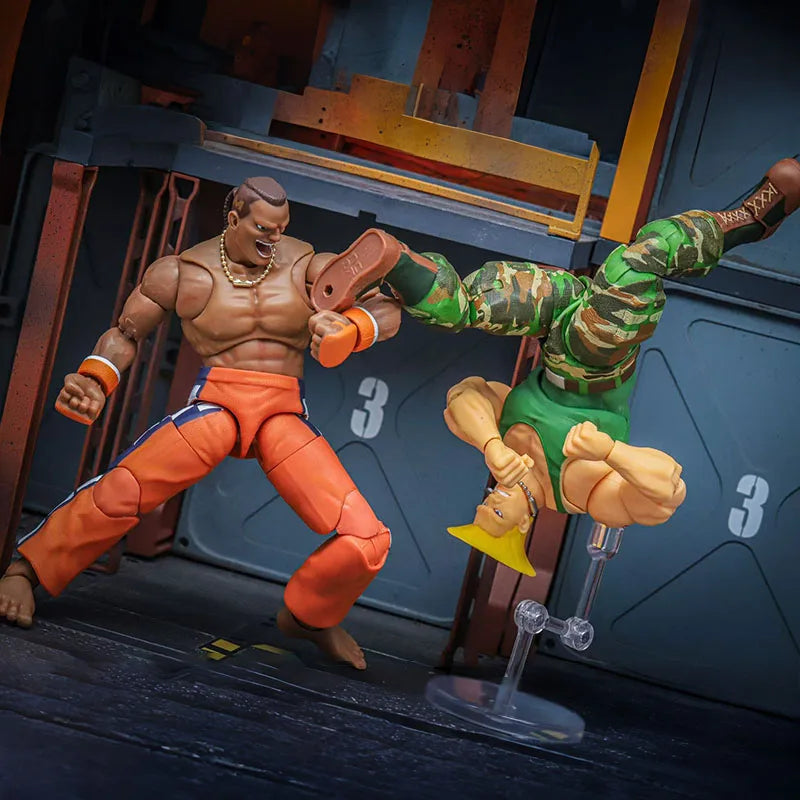 JADA Toys Action Figure Street Fighter 6" Guile Dee Jay Cammy With Window Box