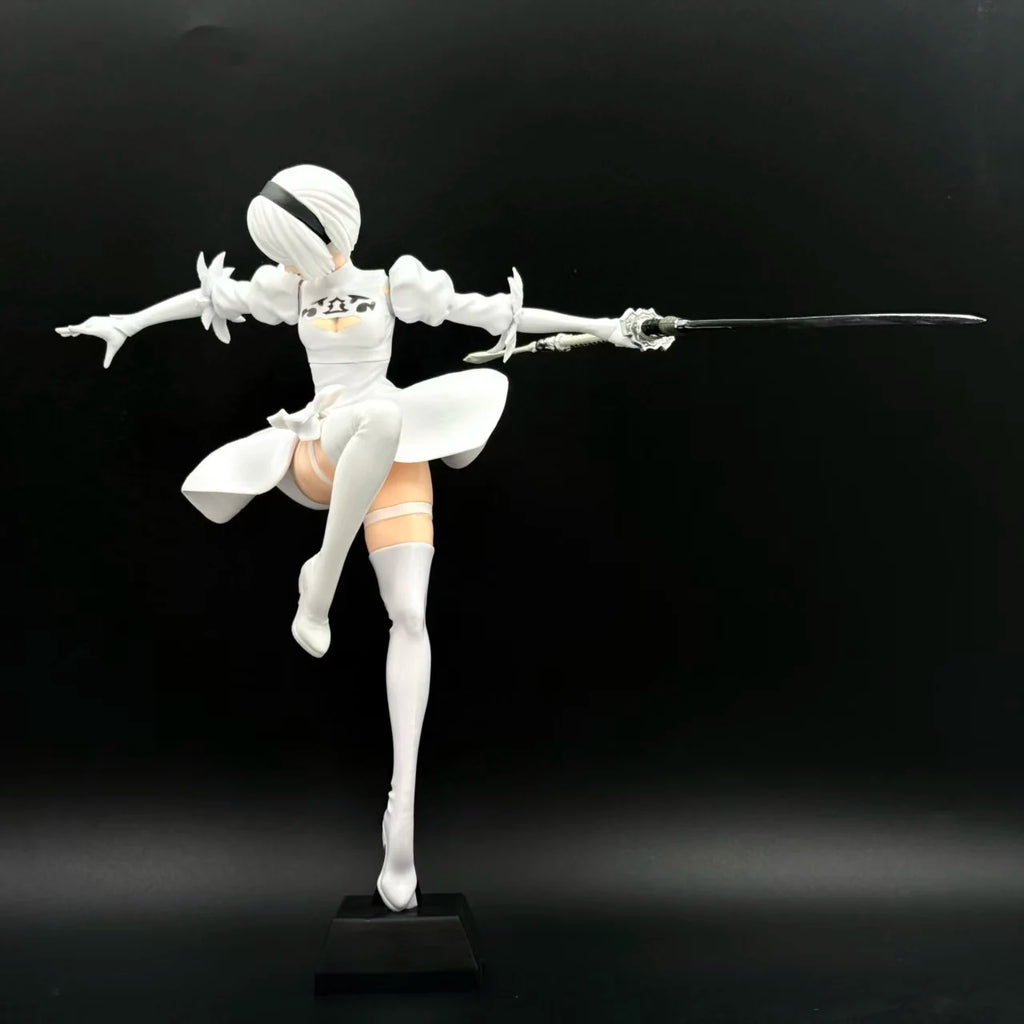 24CM NieR Automata YoRHa No. 2 Type B figma 2B Lifeform Kaine Nier PVC Action figure doll model Collectible statue figura gift