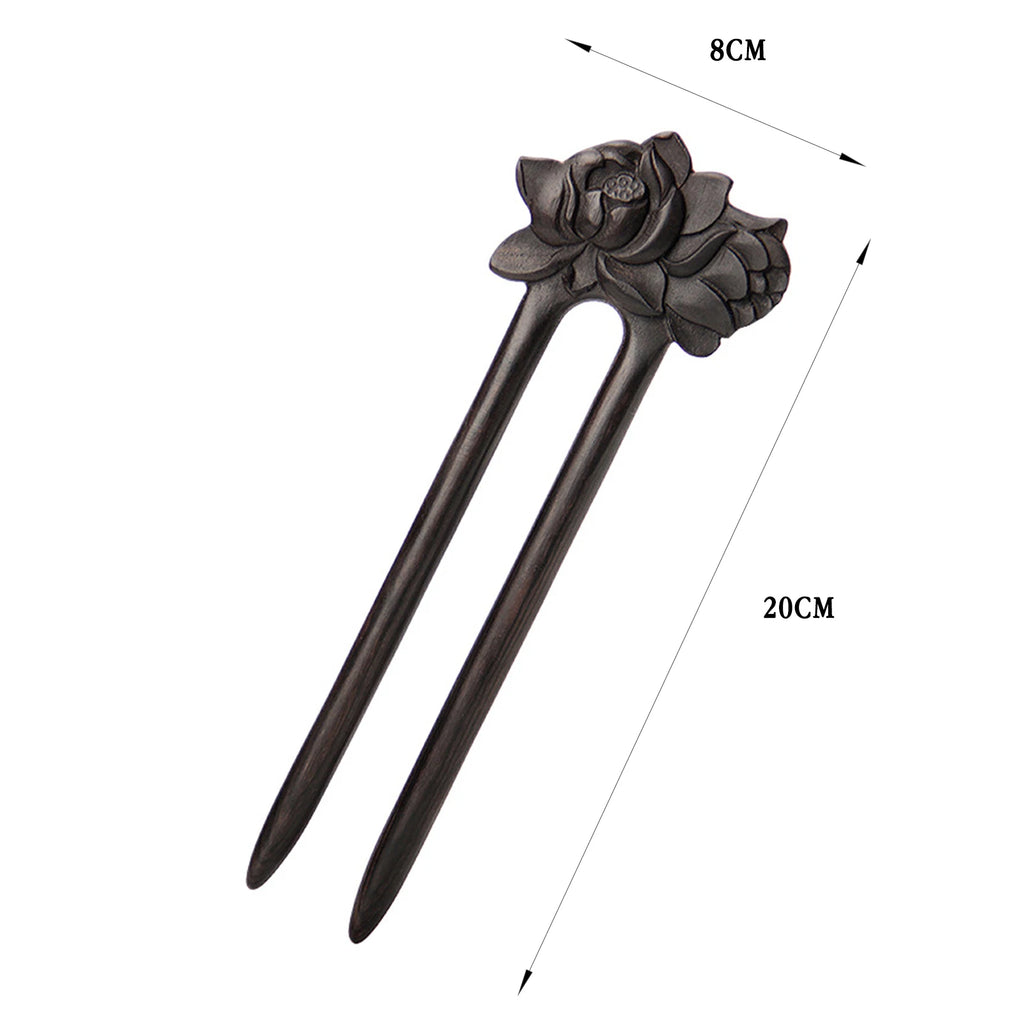 Chinese Style U shaped Hairpin Handmade French Hairpin Two Prong Hair Clip for Hair DIY Accessory Hair Styling