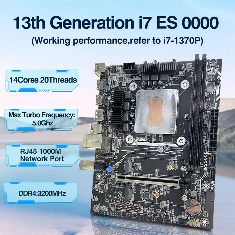 DIY Gaming Computer M-ATX DIY Desktop Motherboard CPU RAM COMBO 13. Kit Interposer Core CPU Q1J2(i7 ES 0000)14C20T 24MB DDR4