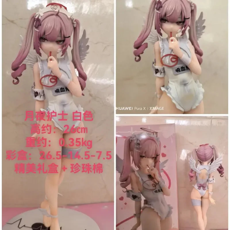 26cm Tsukuyomi Riko Trainee Nurse Bibi Buttons 1/6 Girls Toys Chinese Anime PVC Action Figure Toy Game Collection Model Doll