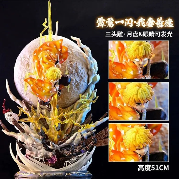 Genuine Demon Slayer: Kimetsu No Yaiba Agatsuma Zenitsu Anime Action Figures Model Collection Toy Boy Birthday Gift