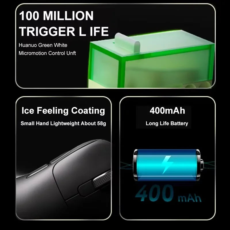 AJAZZ AJ179 APEX PAW3950 3000DPI 8Khz Kabellose Gaming-Maus Rechtshänder Ergonomische Maus mit RGB-Magnetbildschirm-Ladestation