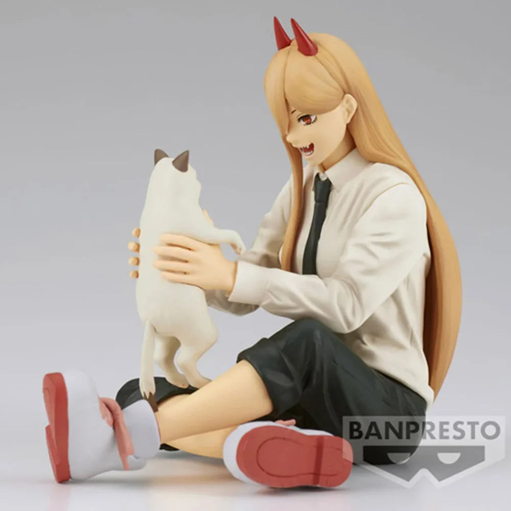 In Stock Original Banpresto Break Time Collection Chainsaw Man Power Kawaii Action Figure Anime Genuine Collectible Gift