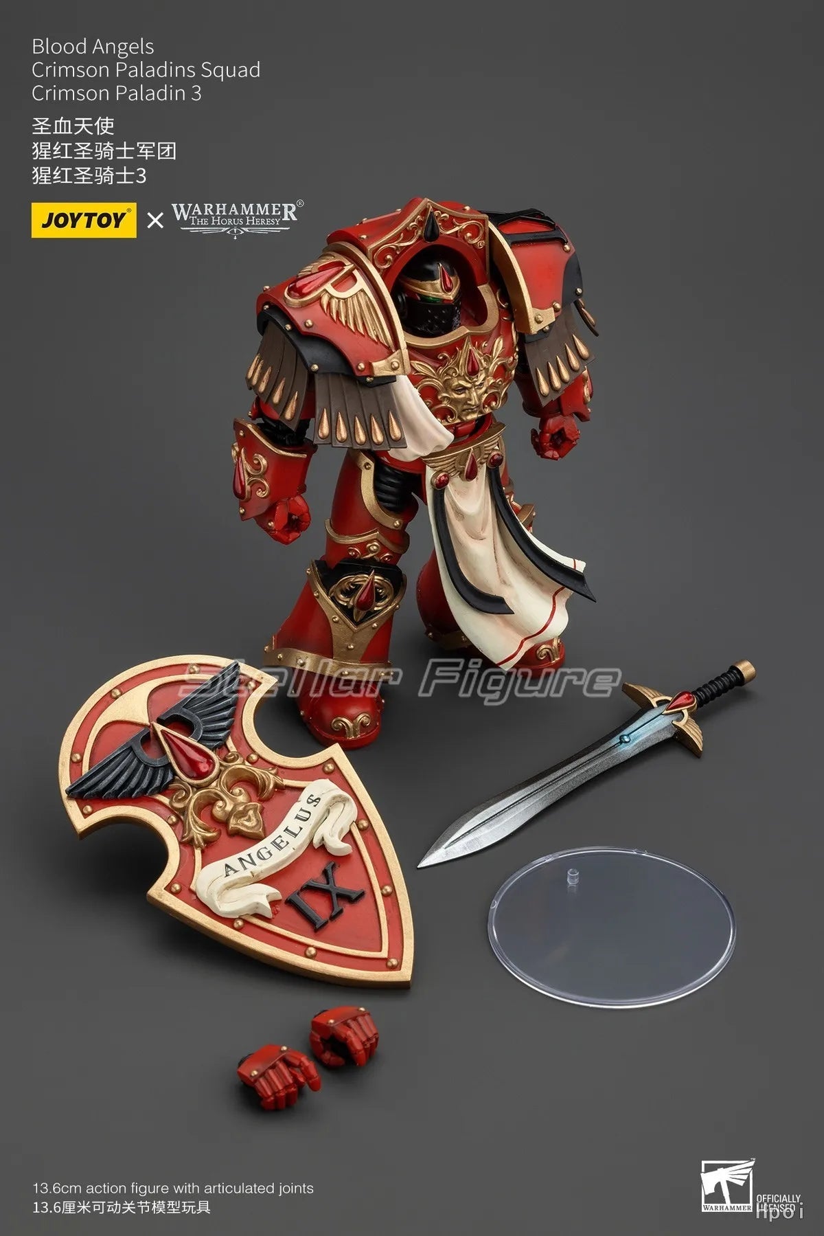 【SF】JOYTOY 1/18 Action Figure Warhammer 40K  Blood Angels Crimson Paladins Squad Crimson Paladin 3  Prime Model Toy Gift