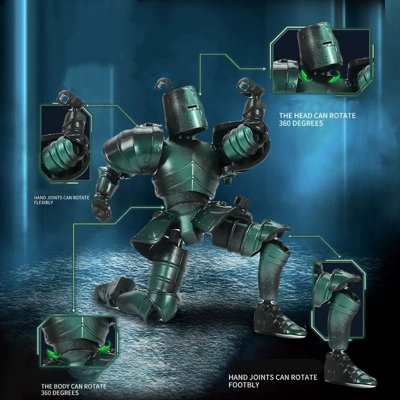 Medieval Knight 3D Multi-Jointed Movable Shapeshift Robot Mannequin Dummy Action Model Doll Toys Kid Decora for Girls Boys Gifts