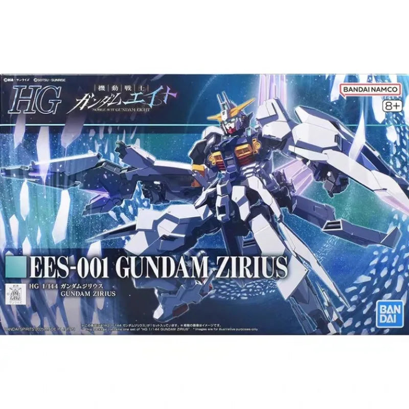 Bandai HG 1/144 EES-001 Gundam Zirius Action Figure Anime Gundam Mobile Suit Gunpla Eight Toys for Boys Original Box