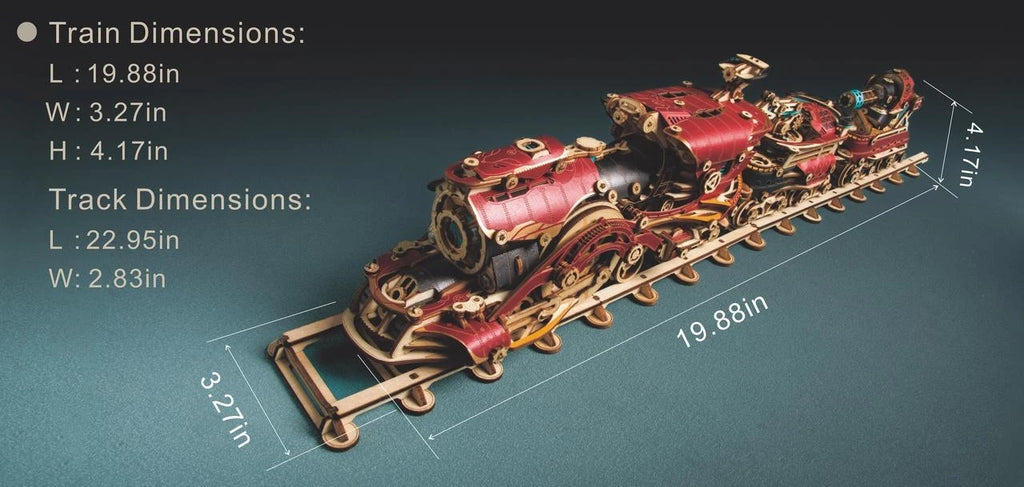 How Cat Fantasy Steampunk Train Building Blocks Diorama Model Kit DIY 3D Wooden Puzzle Wooden Birthday Gift Dollhouse Decoration