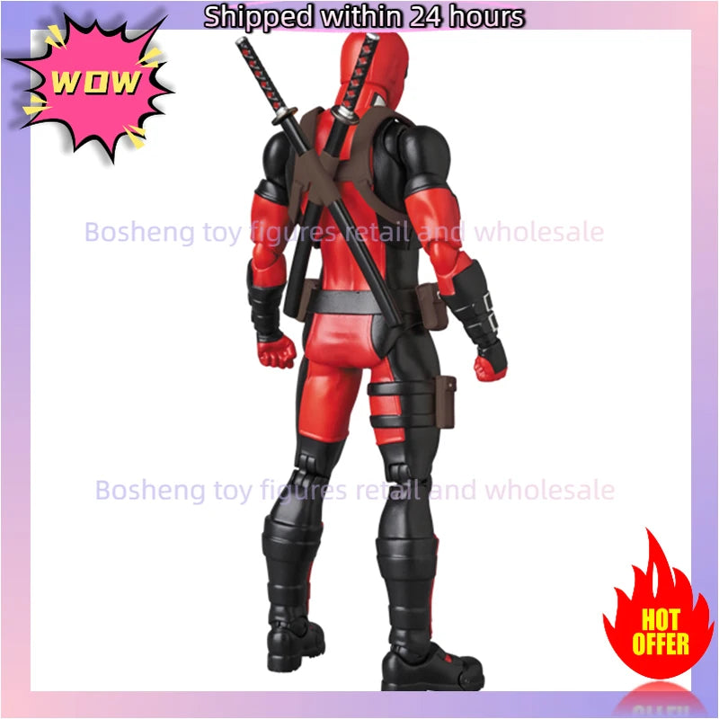 Original Medicom Toy Reissue Mafex 082 Deadpool Gurihiru Art Ver No.082 In Stock Anime Action Collection Figures Model Toys