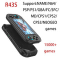 2025 NEUE R43S Retro Handheld-Videospielkonsole Linux-System 4,3 Zoll Bildschirm 1920*1080 Tragbarer Pocket-Videoplayer HDMI-Ausgang 64G