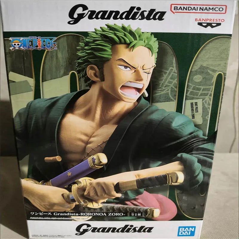 In Stock Original Bandai Banpresto One Piece Grandista Roronoa Zoro Anime Figures Model Decorative Ornaments Boys gift
