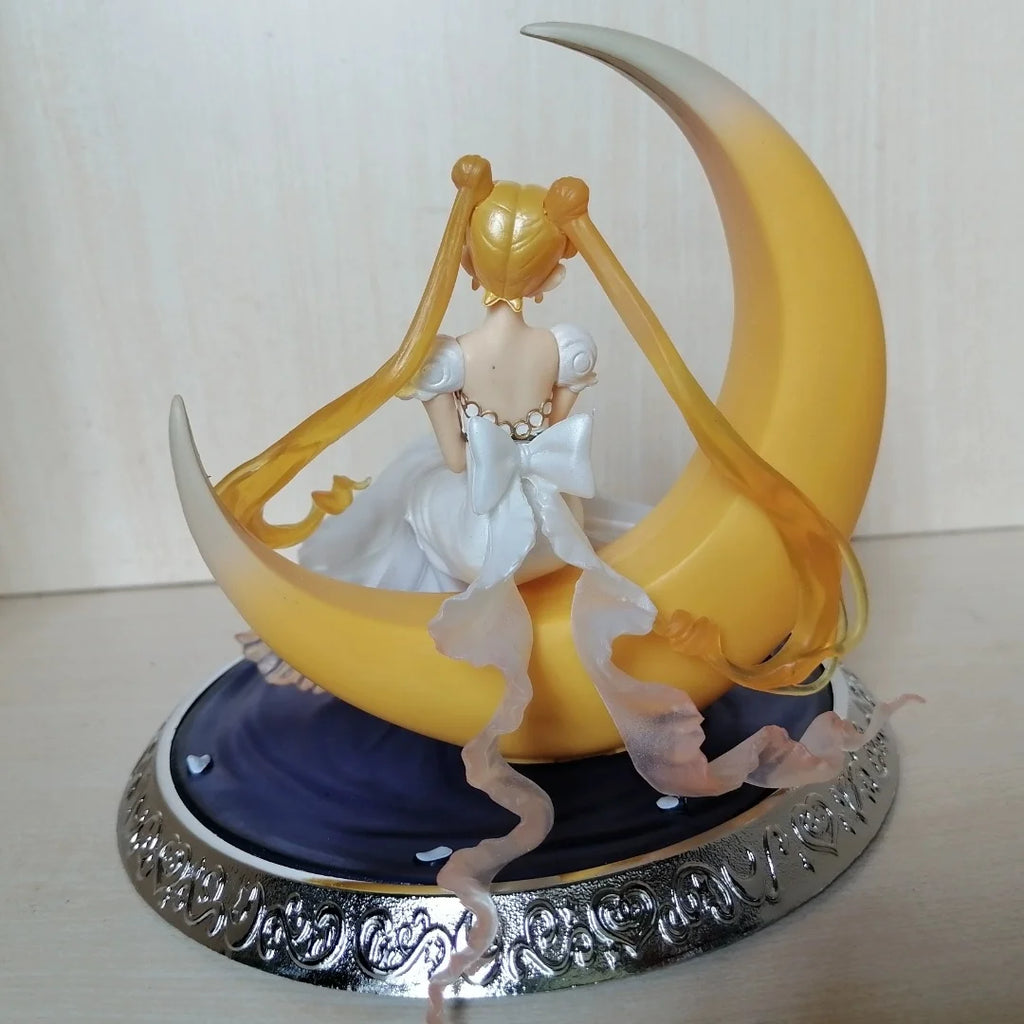 Sailor Moon Ornament Anime Surrounding Aesthetic Figure Model Glowing Night Light Room Desktop Decoration Cute Toy Children Gift
