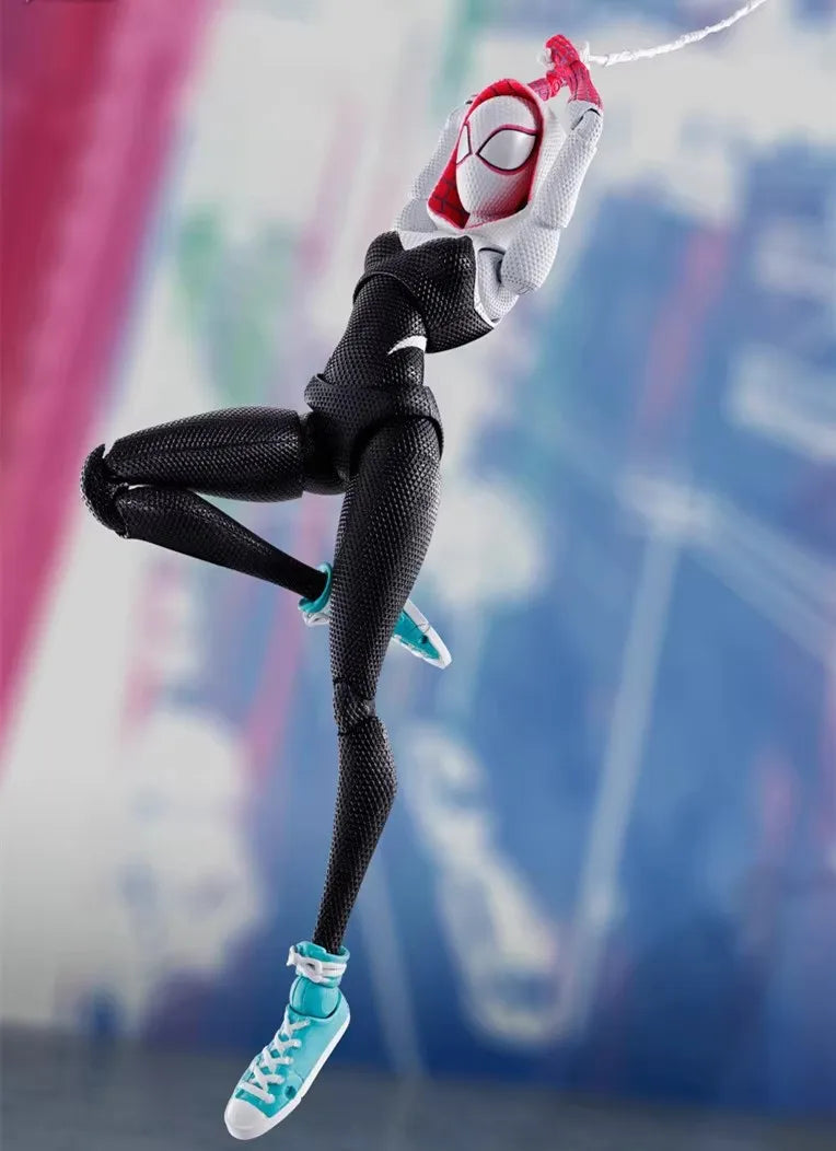 SHF Lady Amazing Spiderman Spidergwen BJD Spider Man Into the Spider-Verse Gwen Figur Modell Spielzeug