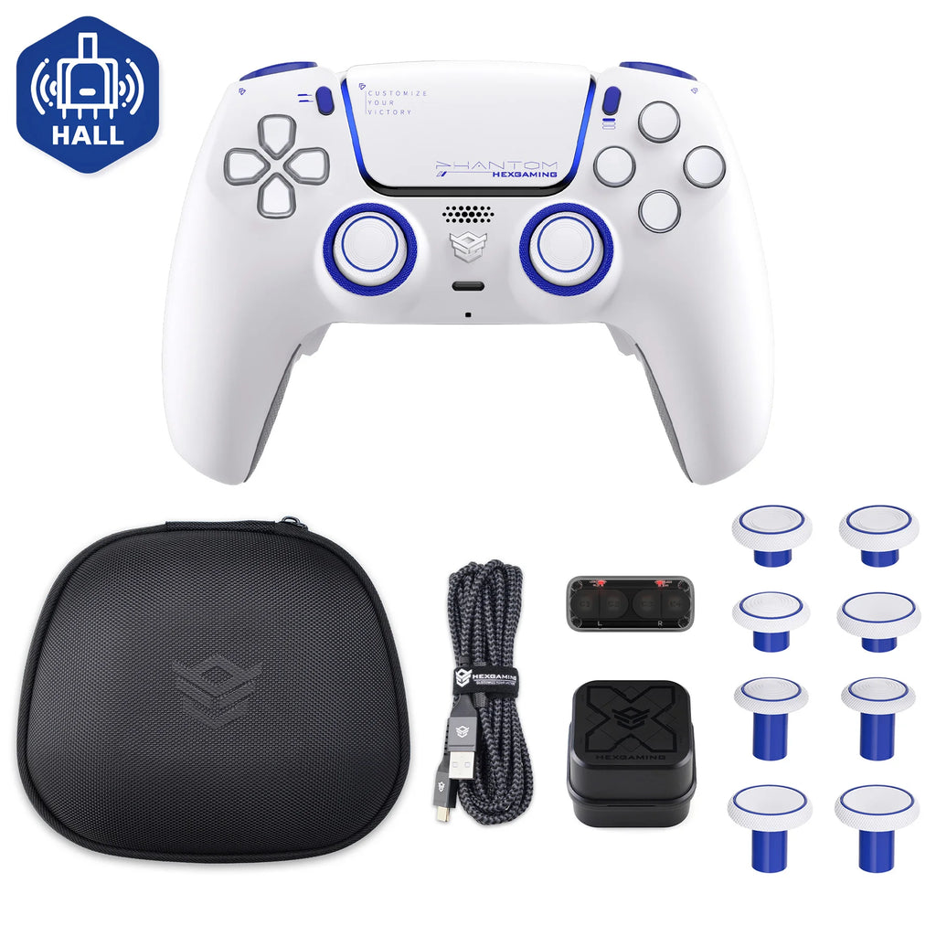HEXGMING PHANTOM wireless controller Bluetooth Hall joystick game controller compatible with PS5 Elite   PC computer Steam