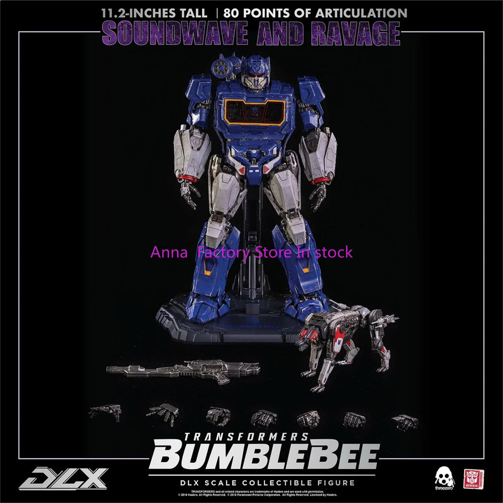 In Stock High Quality ThreeZero Transformation DLX Soundwave 80 Articulated Action Figure with Box 3A G1 MDLX