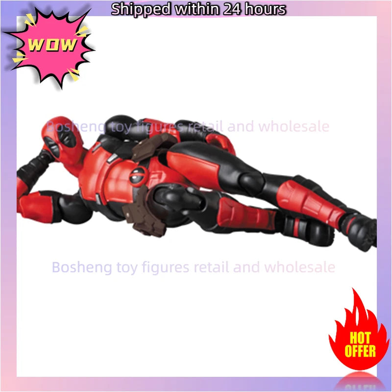 Original Medicom Toy Reissue Mafex 082 Deadpool Gurihiru Art Ver No.082 In Stock Anime Action Collection Figures Model Toys