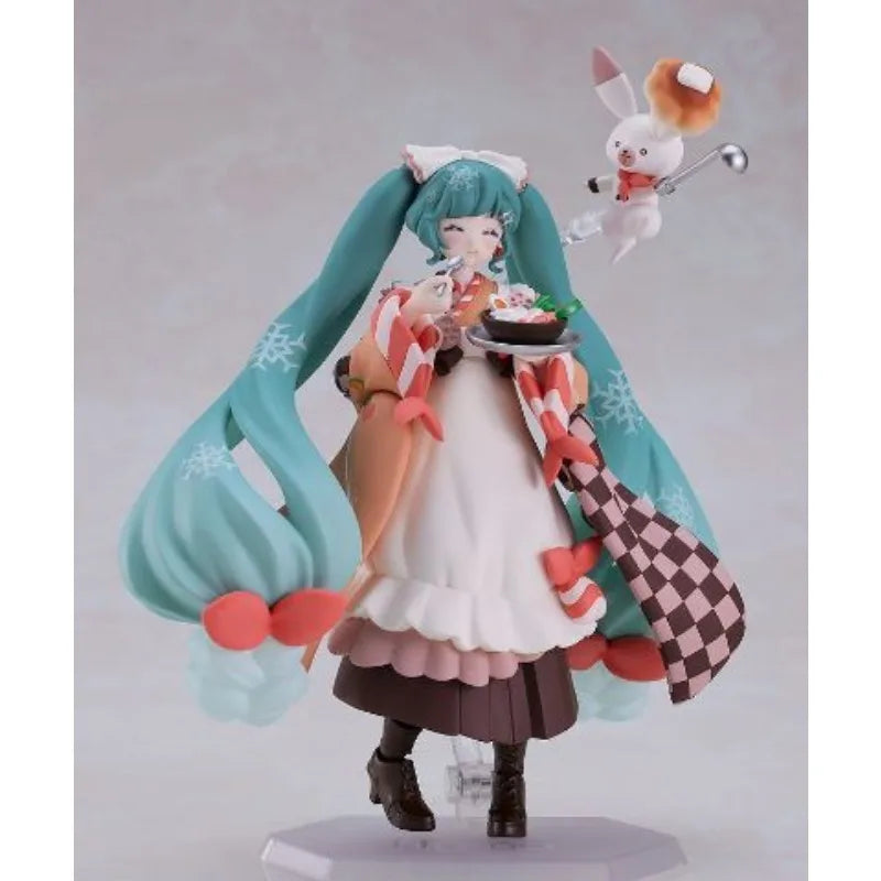 GSC Genuine FIGMA Anime Figure #EX-068 Snow Miku 140mm Action Figure Toys for Boys Kids Gift Collectible Model Ornaments