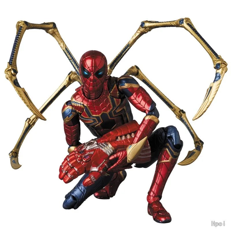 MEDICOM TOY Genuine MAFEX Series SIron Man Iron Spider Man Captain America Armor No. 85 Superhero Action Figures Model Toys