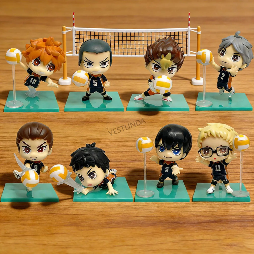 Hot-selling Volleyball Junior Model Set Q Version Hand-made Anime Desktop Decoration Movable Humanoid Robot Collectible Toy Gift