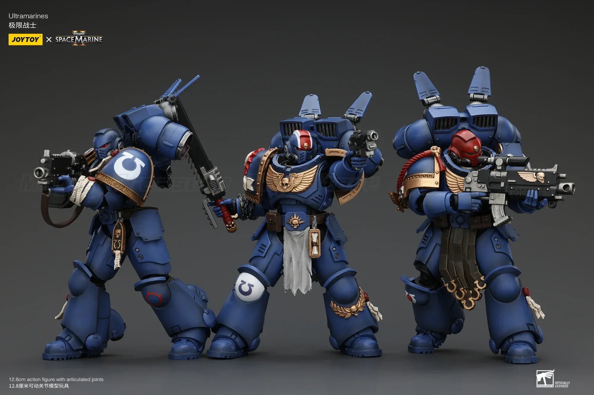 【In Stock】JOYTOY Warhammer 40K Ultramarines Lieutenant Titus Gadriel Chairon Anime Model Toys Collection 1/18 Action Figures