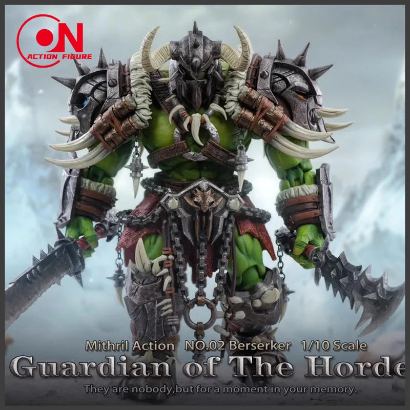 Mithril Action 1/10 WOW Guardian of the Horde NO.02 Berserker Barbarian Orc Модел Пълен комплект 20 см NO.01 Воин Екшън Фигурка Играчки